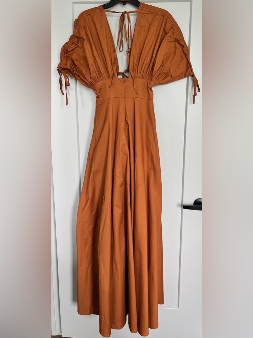 Andrea Iyamah Xena Dress Burnt Orange Size Medium (US 8-10) Cotton Maxi Dress - Picture 13 of 16